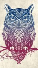 Tribal Owl Wallpaper by TelephoneWallpaper.com